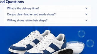 Clean sneakers and shoe care brush