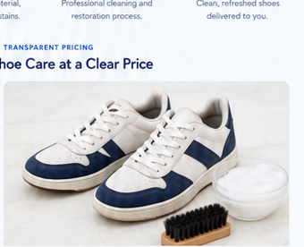 Clean sneakers with shoe care kit
