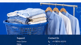 Washed and ironed shirts with folded laundry